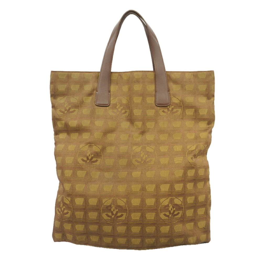 Chanel New Travel Nylon Tote Bag, Khaki, Women's